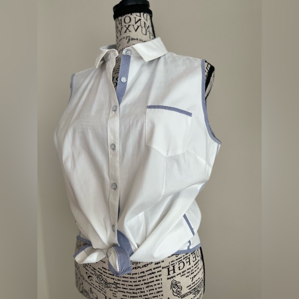 Brooks Brothers Sleeveless Collared Shirt — Size 12